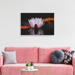 Zen witte lotusbloem canvas afdruk