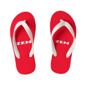 Zen witte rode peuter teenslippers (Voetbed)