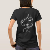 Zen Woman Line Art T-Shirt 2, Minimalist Abstract (Dos)