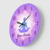 Zen Yoga Lotus Meditation Personalized Grote Klok (Hoek)