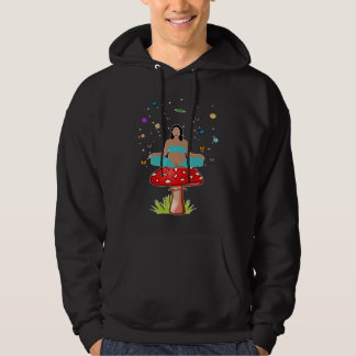 Zen Yoga Meditatie Zwangere Vrouwen Paddenstoel Bo Hoodie