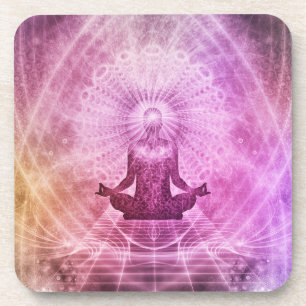 Zen Yoga Meditation Lotus Spiritueel Bier Onderzetter