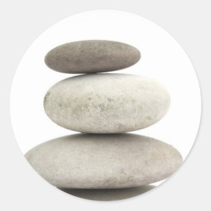 Zen yogo stenen ronde sticker