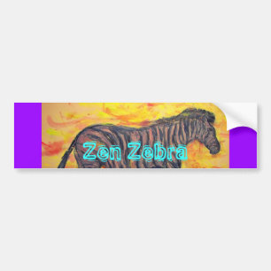 Zen Zebra Bumpersticker