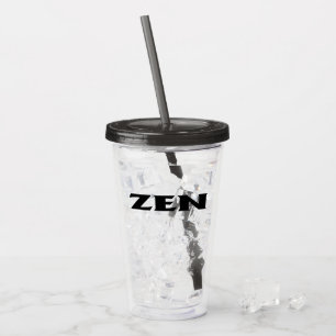 Zen zwart acryl tumbler acryl drinkbeker