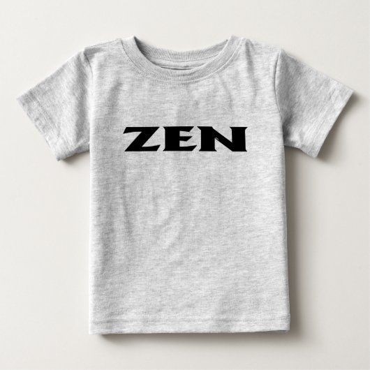 Zen zwart baby grijs T-shirt (Voorkant)