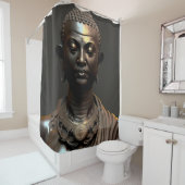 Zen Zwart Boeddha Douchegordijn (In situ)