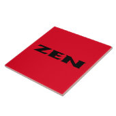 Zen zwart rood grote tegel tegeltje (Zijkant)