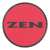 Zen zwart rood hockey puck (Voorkant)
