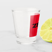 Zen zwart rood shot glas (Links)