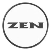 Zen zwart wit hockey puck (Voorkant)