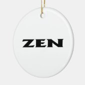 Zen zwart wit rond keramisch ornament (Links)