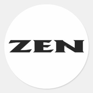 Zen zwart wit ronde grote stickers