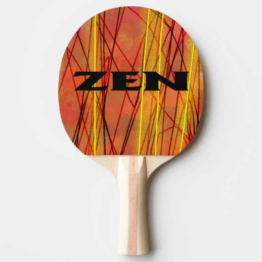 Zen zwarte draad ping pong paddle tafeltennisbatje (Voorkant)