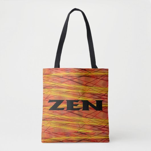 Zen zwarte draad schouderschouder canvas tas (Voorkant)