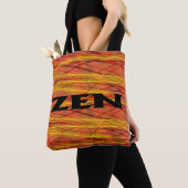 Zen zwarte draad schouderschouder canvas tas (Dichtbij)