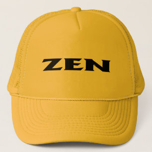 Zen zwarte gele foam trucker hoed pet