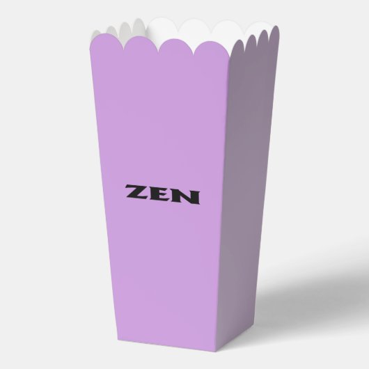 Zen zwarte lila popcorn dozen bedankdoosjes (Voorkant)