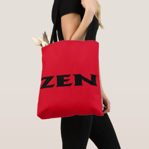 Zen zwarte rode schouderschouder canvas tas