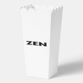 Zen zwarte witte popcorn dozen bedankdoosjes (Voorkant)