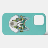 Zenart patroon Husky hond Blauw Husky gezicht Case-Mate iPhone Case (Achterkant (horizontaal))