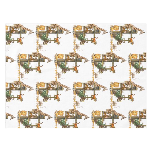 Zenddag in het wild levende dieren in tablecloth tafelkleed (Voorkant (Horizontaal))