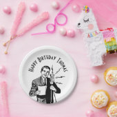 zenddag radiozender papieren bordje (Feest)