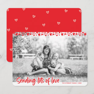 Zendende veel Liefde, familiekaart Foto Valentijn Kaart
