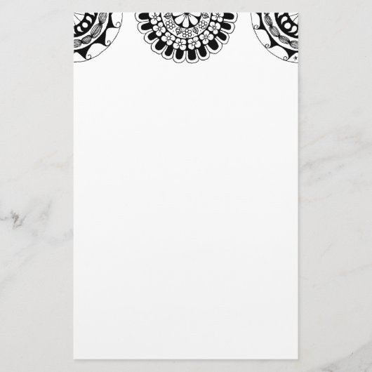 Zendoodle Mandala Header 3 Briefpapier (Voorkant)