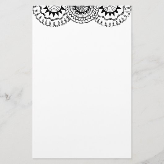 Zendoodle Mandala Header 4 Briefpapier (Voorkant)