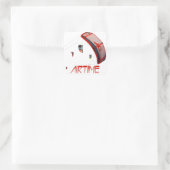 zendtijd vierkante sticker (Tas)