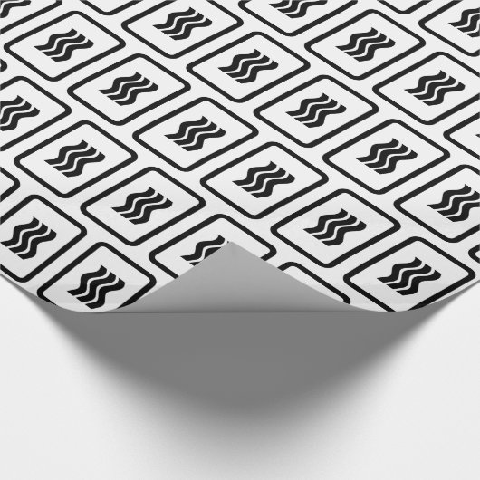 Zener-Kaart | 3 verticale golvende lijnen Cadeaupapier (Hoek)