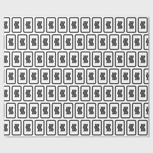 Zener-Kaart | 3 verticale golvende lijnen Cadeaupapier (Vlak)