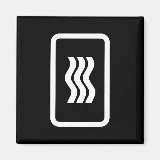 Zener-Kaart | 3 verticale golvende lijnen Magneet (Voorkant)