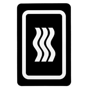 Zener-Kaart   3 verticale golvende lijnen Magneet