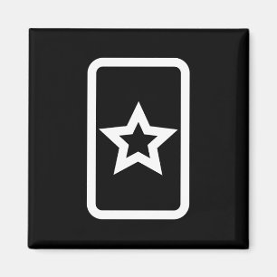 Zener-Kaart   Holle 5 puntige ster Magneet