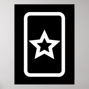 Zener-Kaart   Holle 5 puntige ster Poster