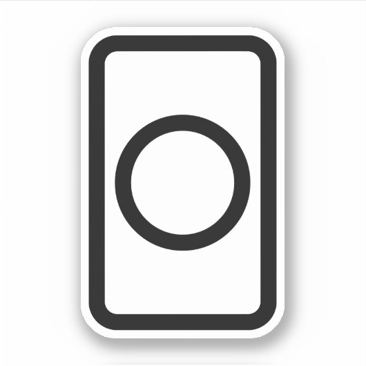 Zener-Kaart | holle cirkel Sticker (Voorkant)