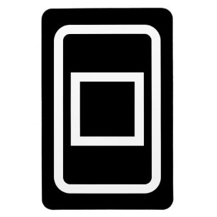 Zener-Kaart   Holle vierkant Magneet