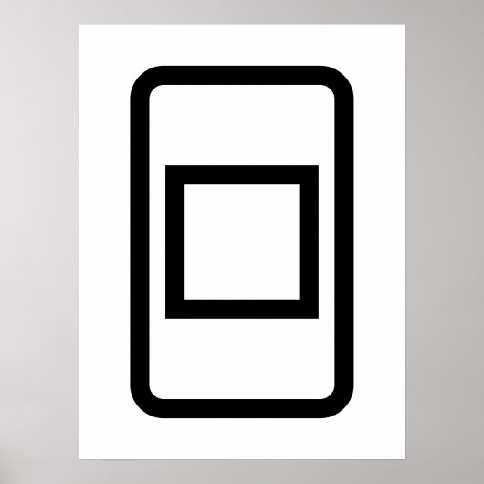 Zener-Kaart | Holle vierkant Poster (Voorkant)