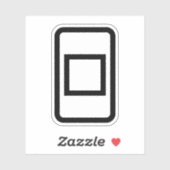 Zener-Kaart | Holle vierkant Sticker (Vel)