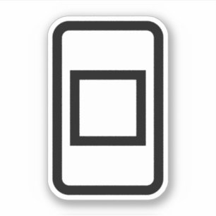 Zener-Kaart   Holle vierkant Sticker