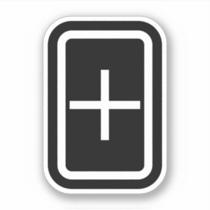 Zener-Kaart   plusteken Sticker