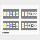 Zener Kaarten Sticker - Grijs (Vel)