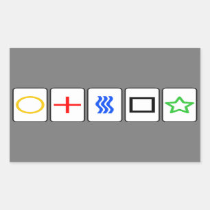 Zener Kaarten Sticker - Grijs