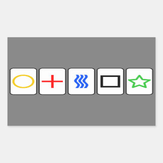 Zener Kaarten Sticker - Grijs