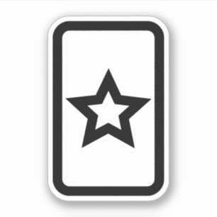 Zenerkaart Holle vijfpuntige ster Sticker