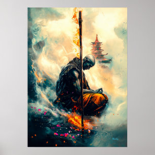 Zenfire Monnik – Het Pad van Eeuwige Vlammen Poster
