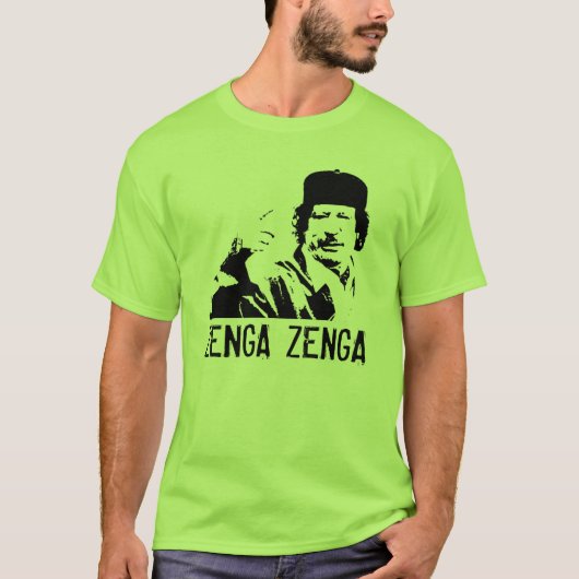 Zenga Zenga! (kalkgroene editie) T-shirt (Voorkant)