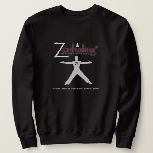 Zenhaling Mannen Sweatshirt Black (Design voorkant)